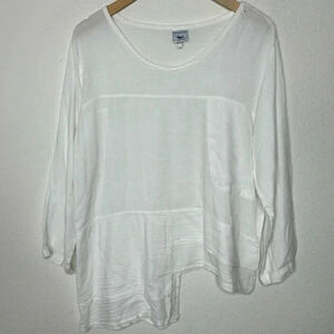 Cotton by Caramella made in Greece size small white blouse